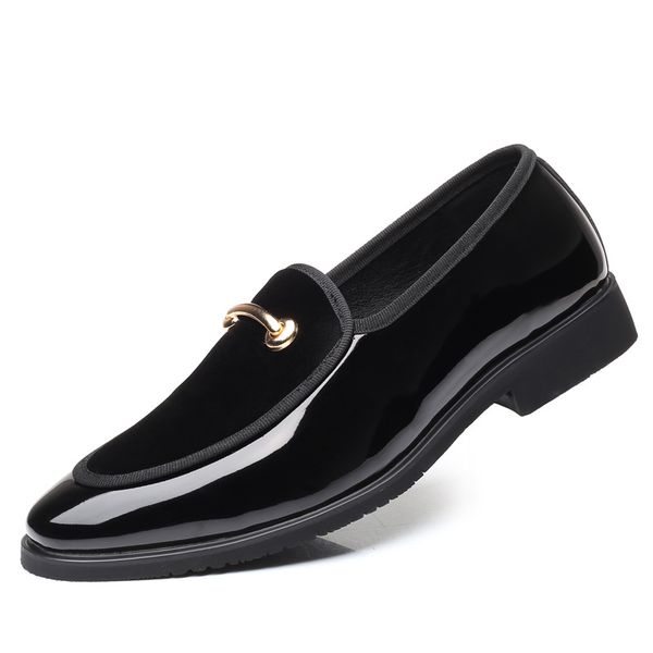 

size 38-448 men formal shoes new brand wedding dress shoes men new suede footwear black fashion design leather men's shoes