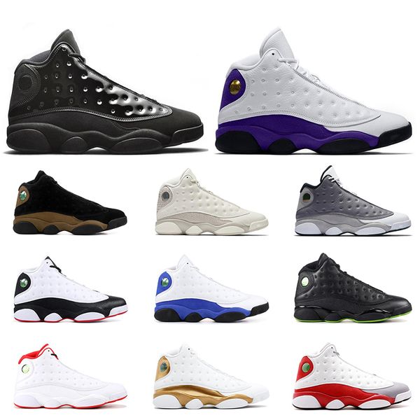 

13s men basketball shoes high court purple black cat bred olive hyper royal wheat jumpman 13 mens athletic sports sneakers