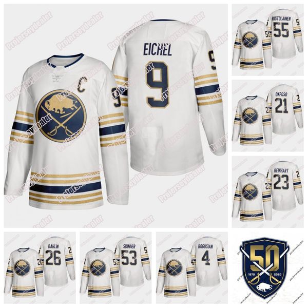 

Buffalo Sabres 50th Season Jersey Jeff Skinner Jack Eichel Rasmus Dahlin Rasmus Ristolainen Carter Hutton Zach Bogosian Kyle Okposo