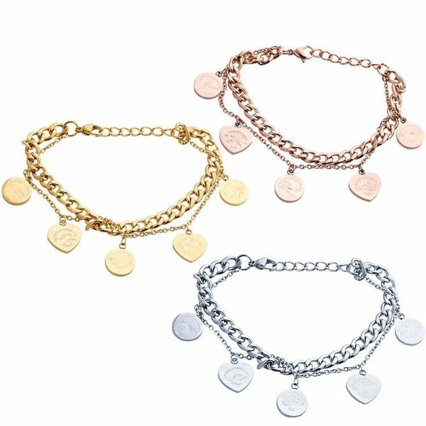 

luxury designer t brand bracelet jewelry women bracelets multi heart shaped bracelet fashion accessories designer bracelets jewelry, Black