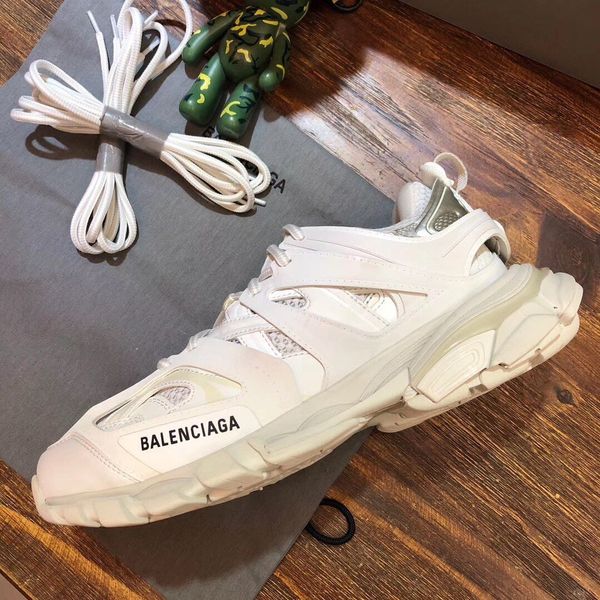 

new high new fashion paris sale track paris triple s 3.0 grey orange yellow casual shoes platform sneakers, Black