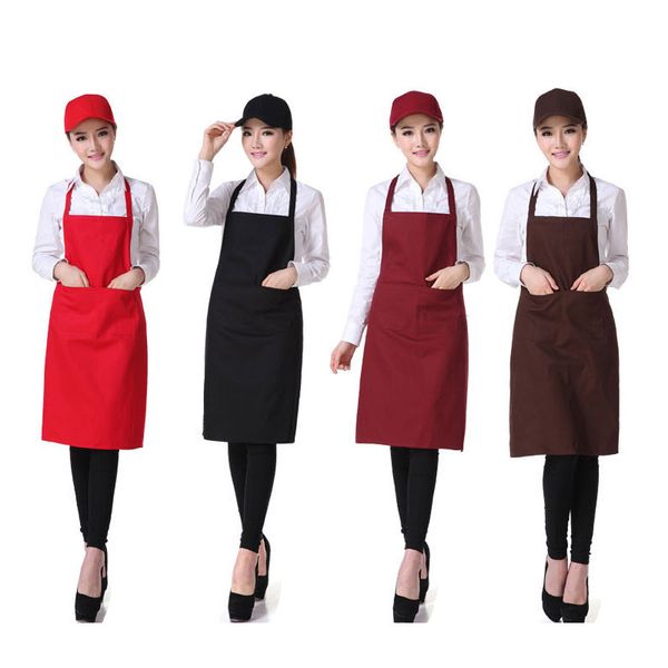 

solid color ventilate work apron restaurant aprons can custom made print logo cafe aprons waterproof wear resistant waist