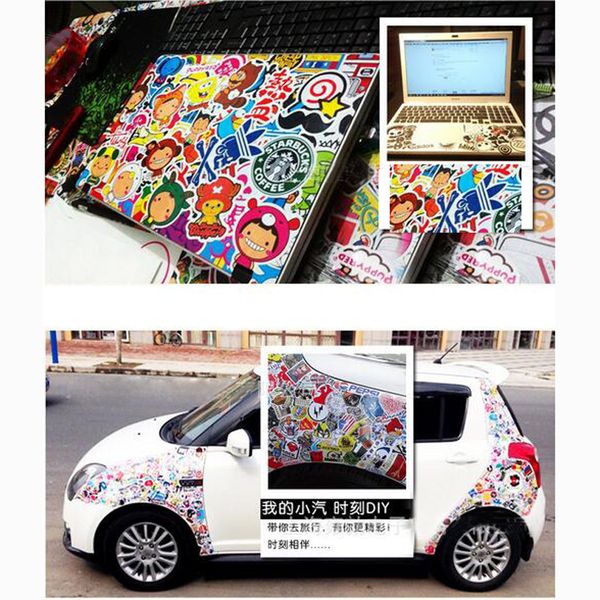 

100pcs motorcycles car stickers waterproof removable trolley box decals graffiti