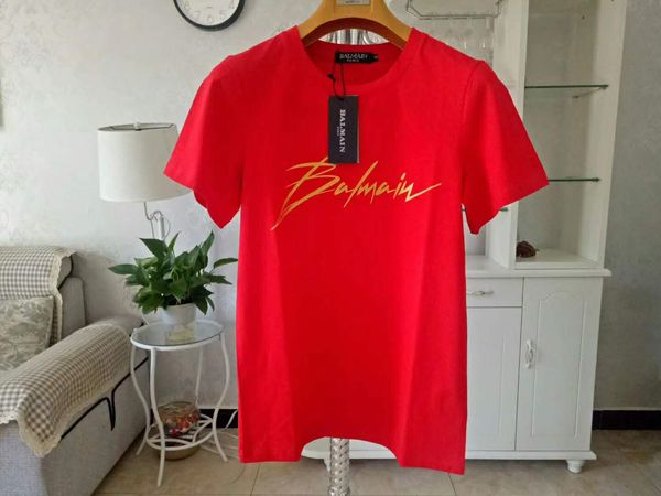 

2019 париж Balma Mens Дизайнерские футболки Черный Белый Красный Mens Fashion Designer Футболки Т