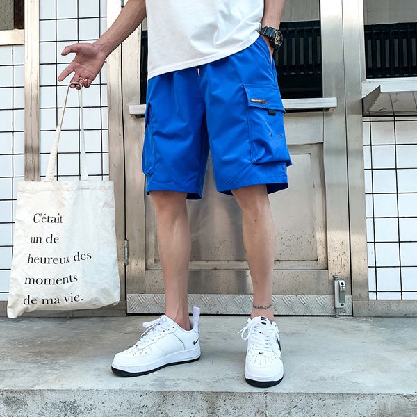 

2020 new summer multi-pockets men's cargo shorts streetwear baggy shorts male loose short pants big size 6xl 7xl 8xl cx200701, White;black