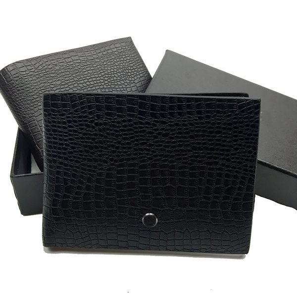 

luxury new men's leather short clip wallet holder wallet card holder credit card holder pocket p premium box gift dust bag, Red;black