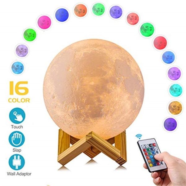 

2/16 colors 3d night light with remote rechargeable moon lamp touch control moon lights night lamps for child home decor gift