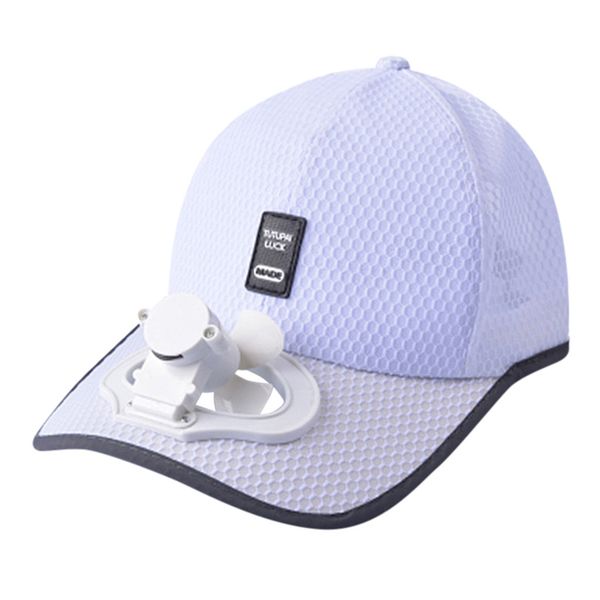 

summer fan cooling baseball cap camping hiking peaked cap baseball hat cooling usb power with cooling fan summer #l5, Blue;gray