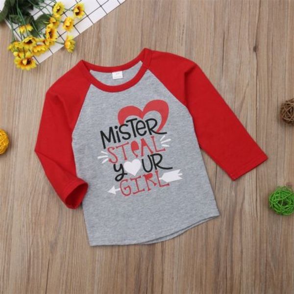 

mr steal your girl print long sleeve t-shirt for boy, Blue