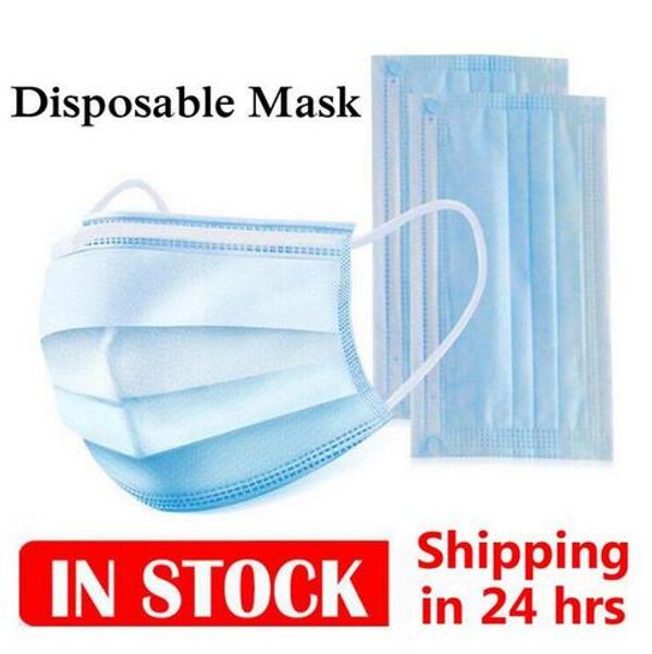 

In Stock Disposable Face Mask 3-layer Protective Mask Breathable Facial Dust Mask In Stock dust-proof masks 3Ply Non-woven Masks