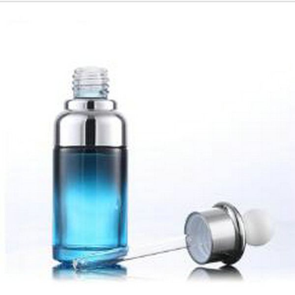 

moderate price 20ml 40ml luxury glass dropper bottle unique serum bottle blue color with special dropper