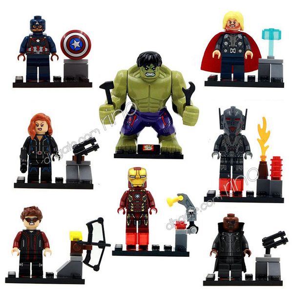 

Мстители Marvel строительные блоки устанавливает 8 шт. детские игрушки подарки мини