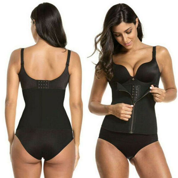 

hirigin women slimming body shaper belt tummy control waist trainer breathable belly modeling underwear shapewear, Black;gray