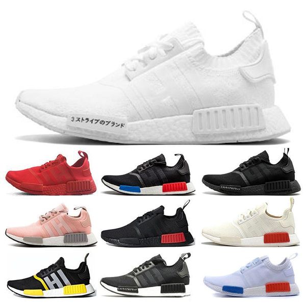 

nmd r1 v2 running shoes des chaussures core black white red men og bred metallic gold triple women sports designer sneakers 36-45