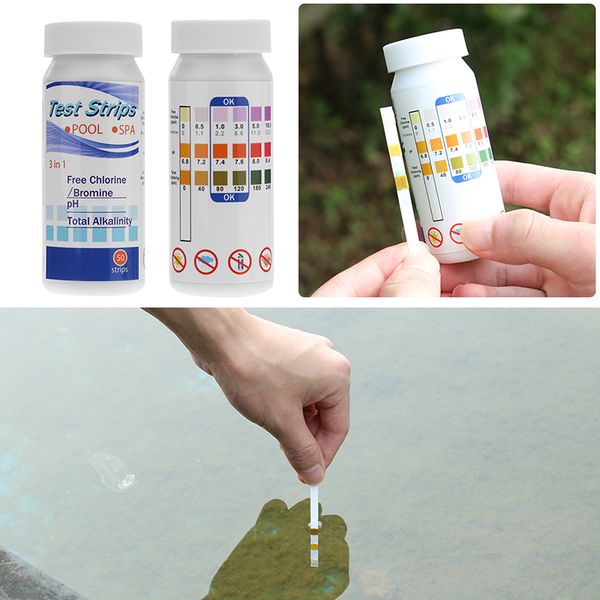 

6 in1 swimming pool measure strip spa chlorine ph alkalinity water cyanuric acid