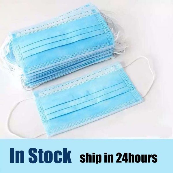 

dhl fast ship disposable face masks 3 layers dustproof mask facial protective cover masks set anti-dust mask