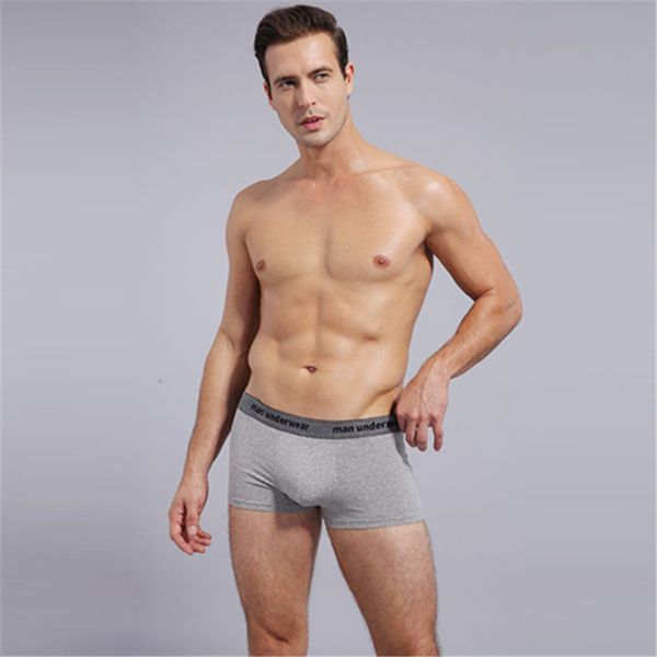 

1pcs shanboer male panties cotton men's underwear boxers breathable man boxer solid underpants comfortable brand shorts 604, Black;white