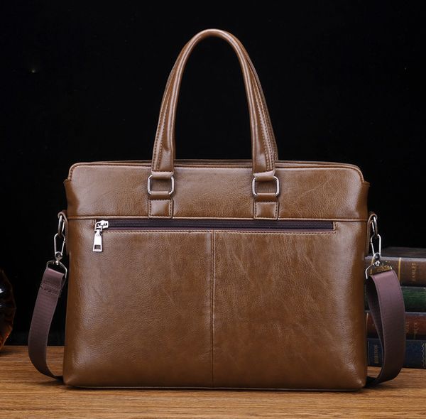 

new designer famous brand men ol handbag business style fashion shoulder bag tote brand designer pu leather messenger bag