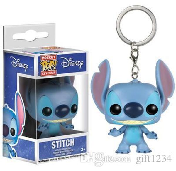 

cute present low price discout funko pocket pop keychain -stitch vinyl figure keyring with box toy gift good quality 575