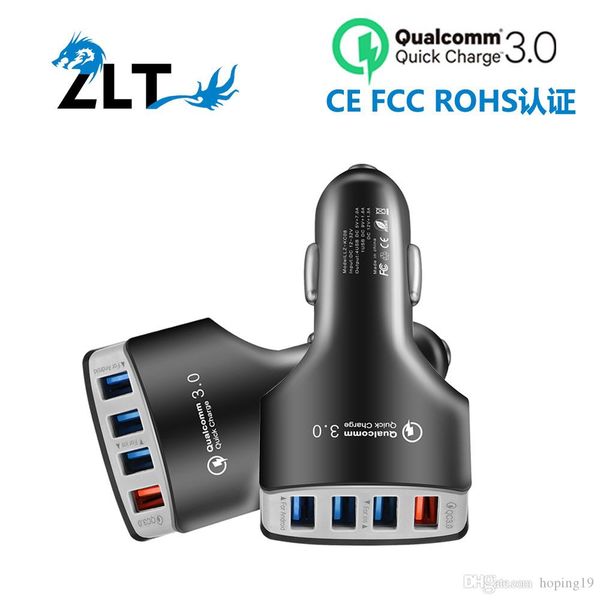 

factory price qc3.0 4 usb 7a adaptive fast charging car charger plug cable usb cable home travel charger with retail package
