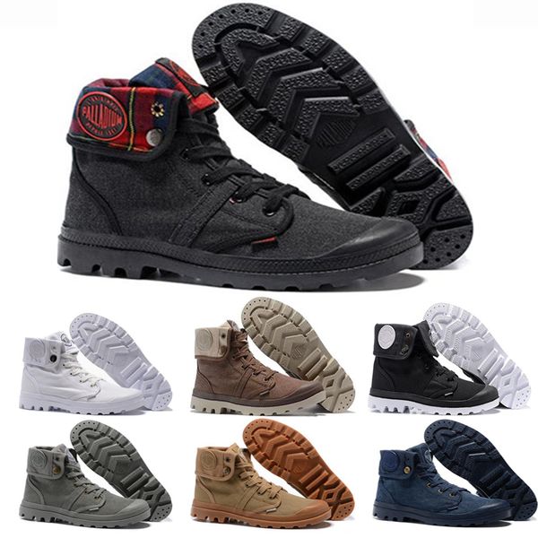 

fashion pallabrouse palladium men high army military ankle boots mens women boot canvas sneakers casual shoe man anti-slip designer shoes