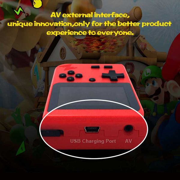 

2020 new portable handheld game players retro game console built-in 400 games support 2 player 8-bit 3.0 inch for child gift