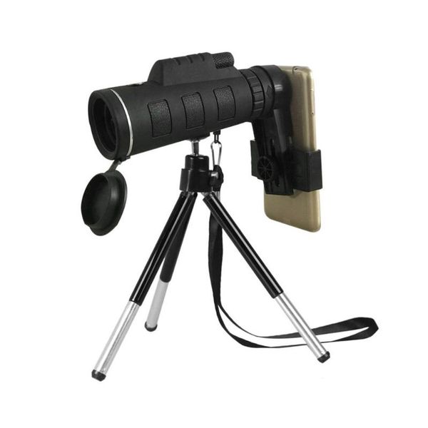 

9500m 40x60 monocular telescope wide angle hd night vision prism scope with compass phone clip tripod outdoor portable telescope