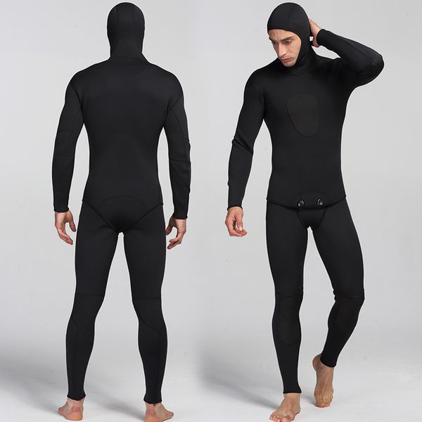 

3mm neoprene diving suit for men swimming surfing jump suit surfacing warm wetsuit suspender trousers and jacket 2pcs/set