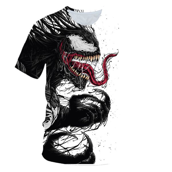 

brand fashion cool t shirt men/women movie movie venom 3d printed t-shirts short sleeve harajuku style tshirt streetwear, White;black