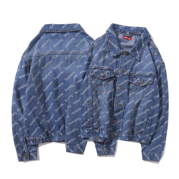 

mens denim jackets brand women mens denim jacket 2019 new arrival denim jackets men women streetwear clothing size m-2xl, Black;brown