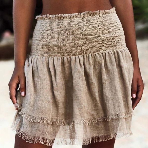 

beach cover up skirt women sheer cotton short wrap summer yoga sports swimming bikini cover-up high waist skirts sarong swimsuit, Blue;gray