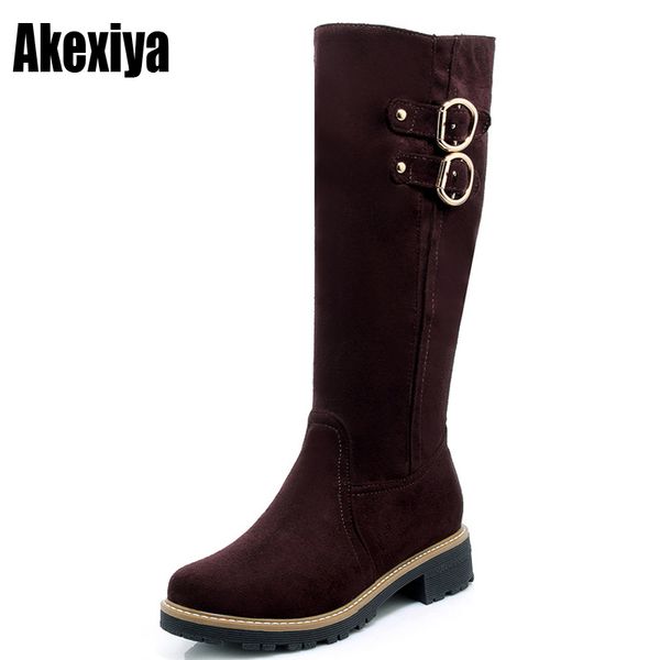 

Большой размер 43 колено сапоги женские зимние сапоги Женские снег длинные молнии