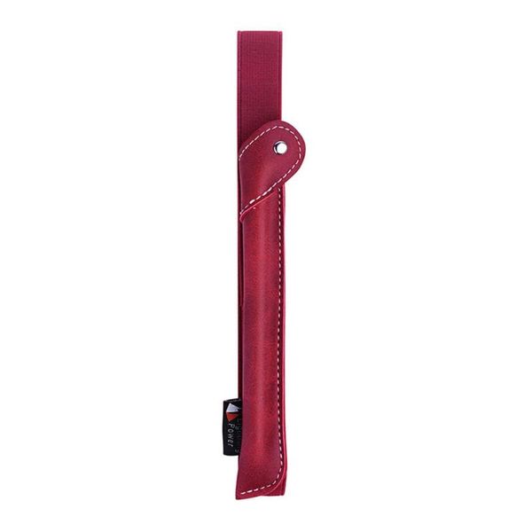 

button pu leather elastic band protection pen holder