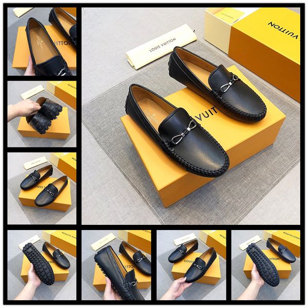 

men shoes dress shoes leather material mens designer for men with genuine leather fashion casual men luxury shoes 38-45, Black