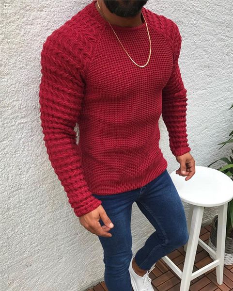 

slim men sweaters designer solid color winter long sleeve o neck teenager sweaters casual skinny fashion male, White;black