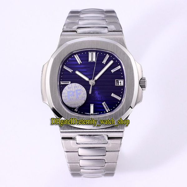 

pf classic v2 version 5711-1p blue dial cal.324 sc automatic movement 28800 5711-1a mens watch sapphire glass 316l steel case sport watches, Slivery;brown