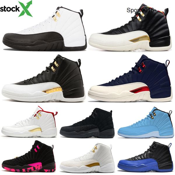 

2020 basketball shoes 12 12s men shoe doernbecher wings reverse taxi game royal french blue mens trainers outdoor sports sneakers 7-13, Black