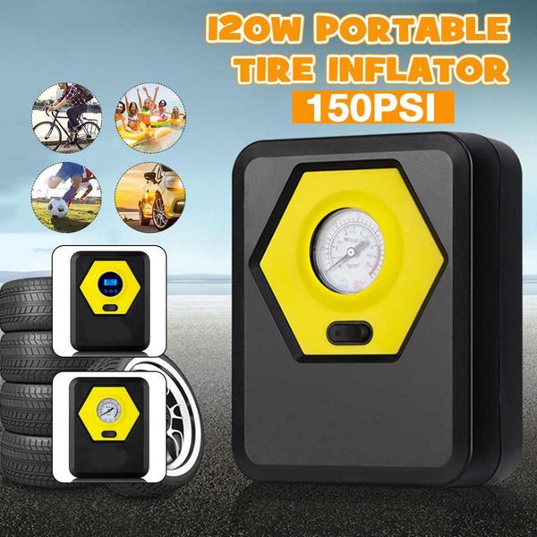 

digital/pointer car tire inflatable pump illumination auto air compressor for cars wheel tires electric 12v tyre inflator