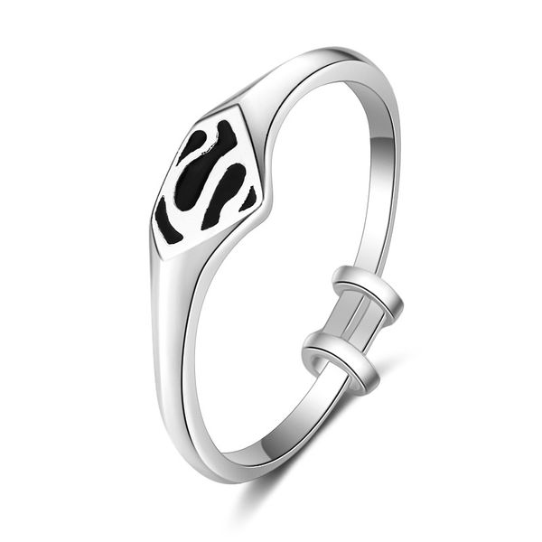 

new romantic ring sliver925 adjustable size s letter shape engagement birthday gift for lover high-end led jewelry box, Slivery;golden