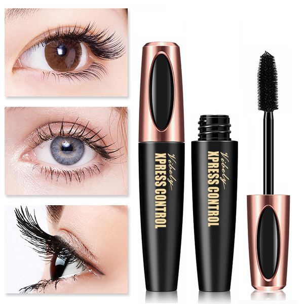 

vibely xpress control 4d silk fiber eyelash mascara waterproof lengthening volume curling maskara long lasting eye lashes makeup