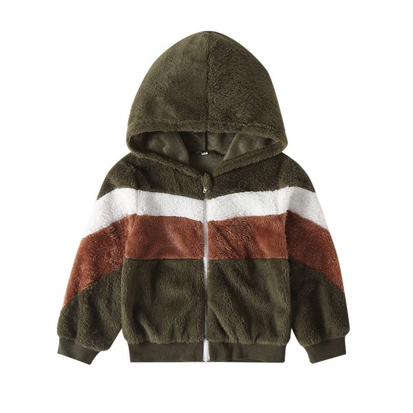 

2019 kids baby boy girl wools coat jackets warm winter patchwork hooded coat cloak jacket fur outerwear clothes, Blue;gray