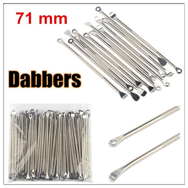 MOQ 10 Pz Cera Dabbers atomizzatori Strumenti pala in metallo strumento dabber in acciaio inossidabile erba secca dab vax atomizzatore