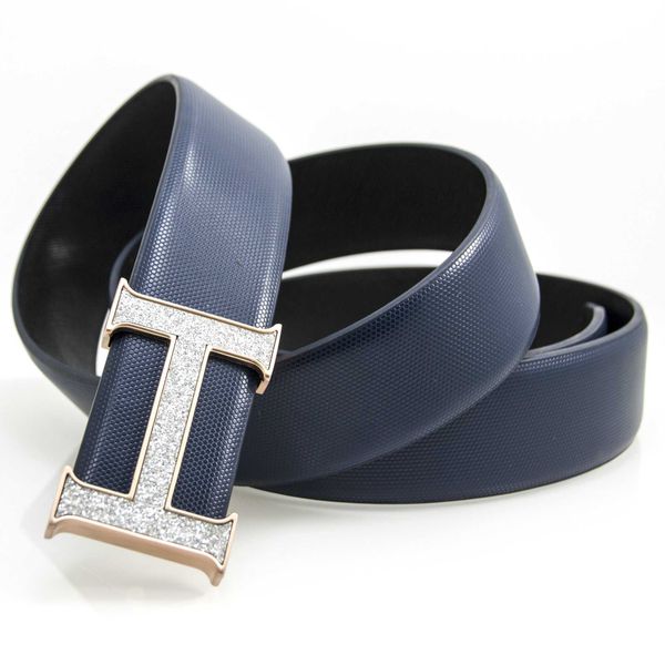 

men luxury designer leather belt women smooth rivet buckle waist strap jeans girls ladies dress belts, Black;brown