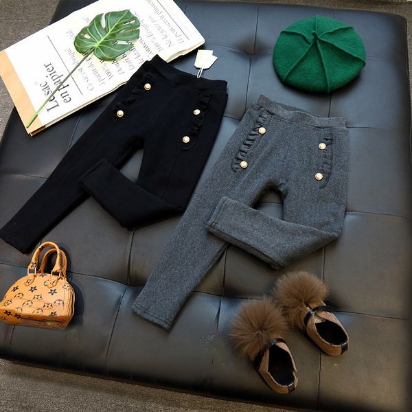 

2019 новый зимний предмет девушка мода теплые брюки кнопка дизайн два цвета y200704, Blue