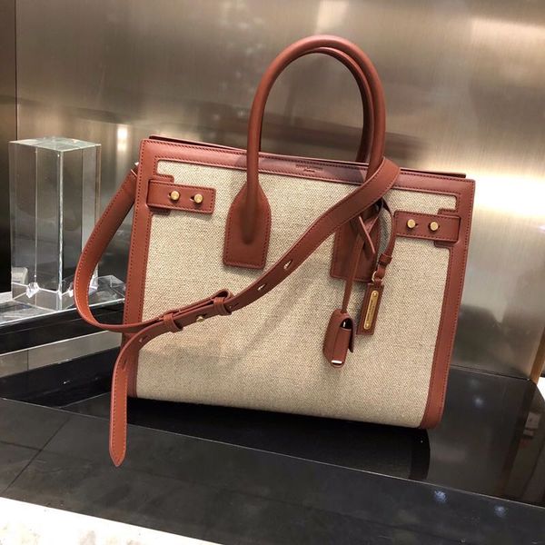 

new lady's handbag high-end custom quality high capacity handbag fashion trend casual style gold metal accessories with detachable long
