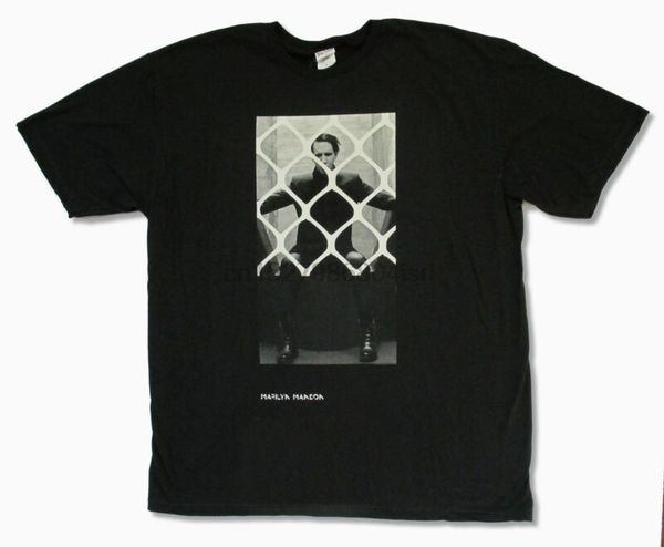 

marilyn manson лазаѬ еп link pic еѬнй t-shirt new soft, White;black