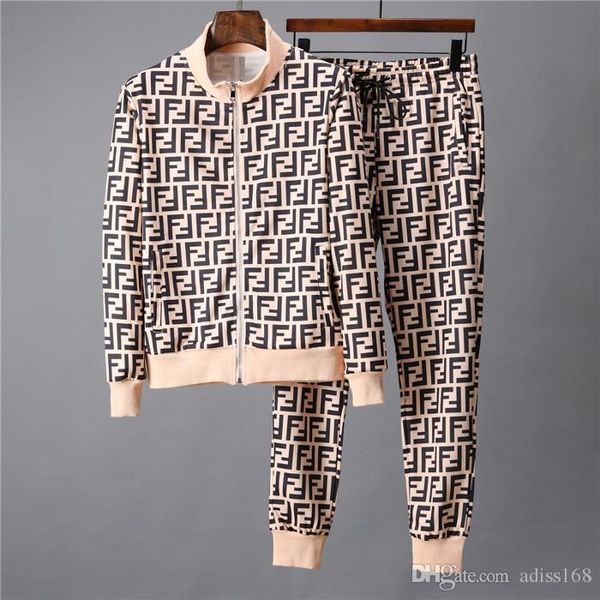 

Осень новый мужской роскошный дизайнер письма спортивный костюм спортивные кост