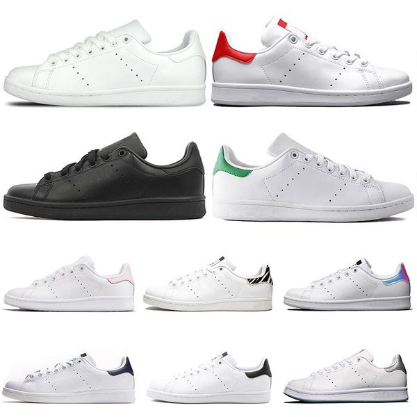 

original smith men women casual shoes green black white blue red silver mens stan fashion leather shoe flats sneakers size 36-44