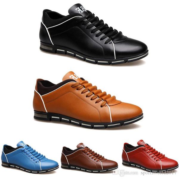 

2020 wholesale men shoes black wine red brown fashion designers casual shoes dropshipping size 39-44 item 40105