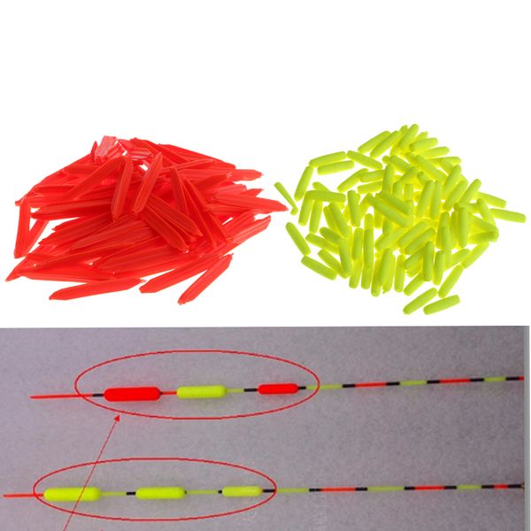 

100 pieces bright colors cylinder strike indicator fishing floats bobbers small and exquisite easy to carry